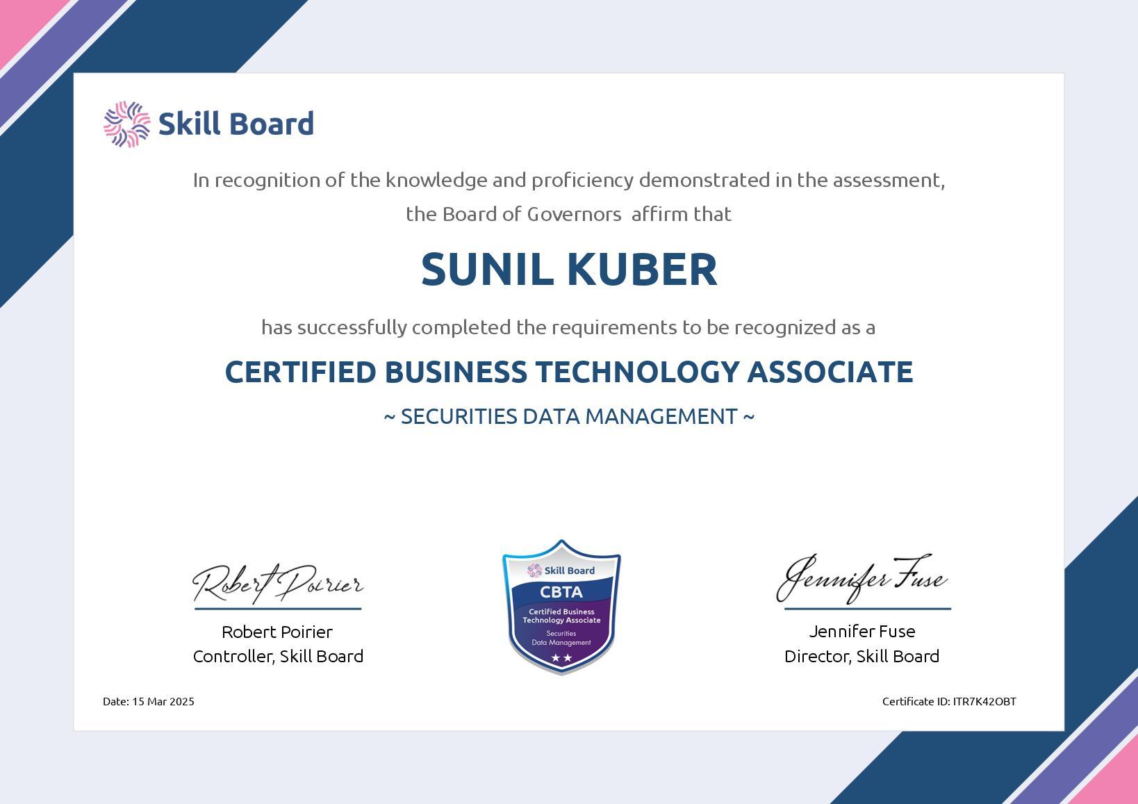 certificate